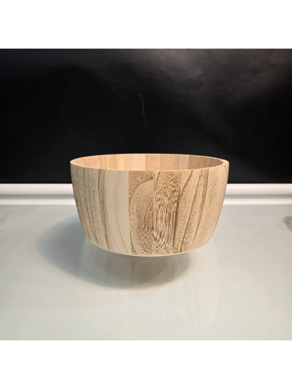 Decorative Wooden Bowl Accent Piece Natural Wood Texture